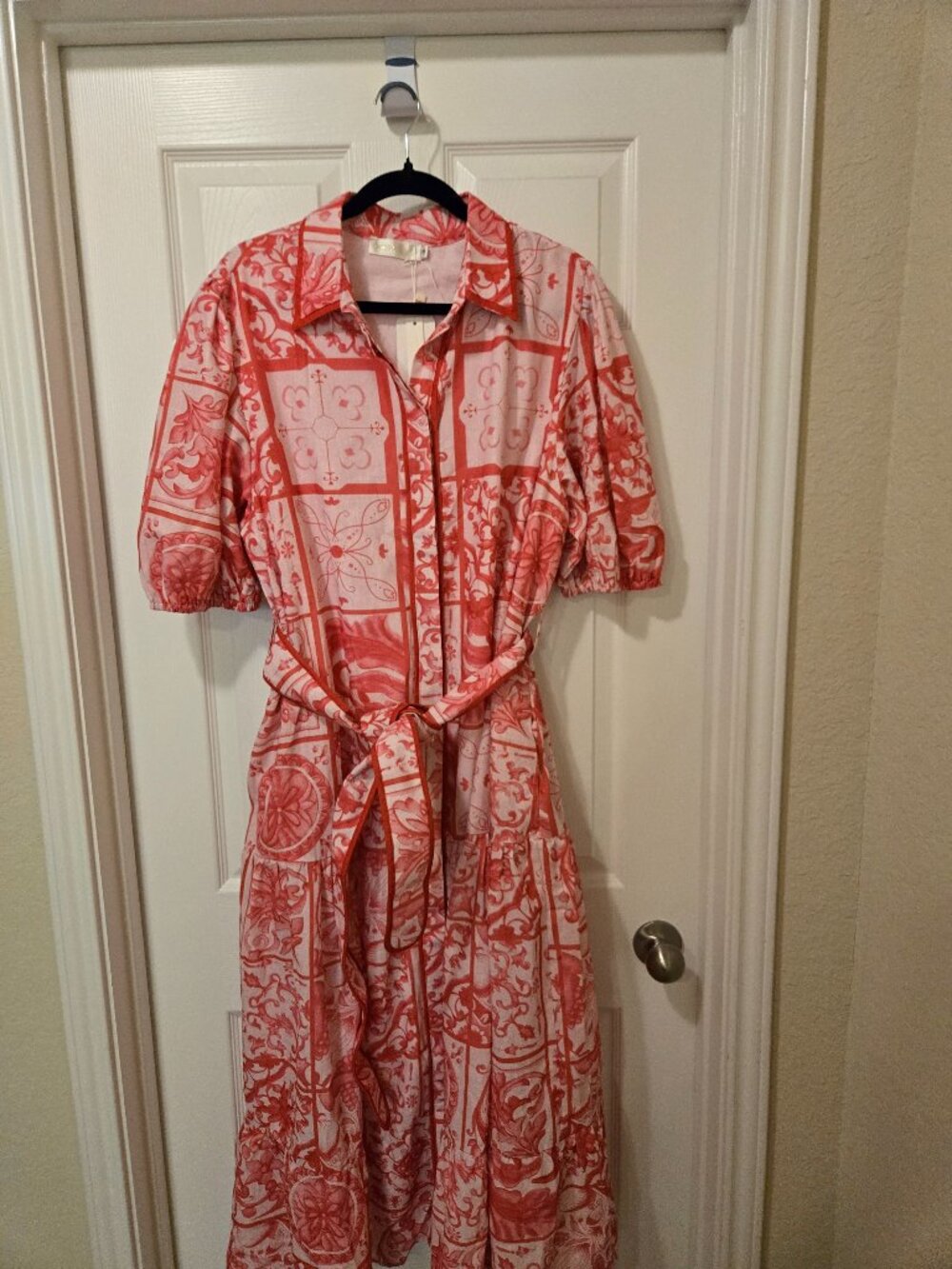 Gingham and Heels pink maxi dress size 18 new with tags